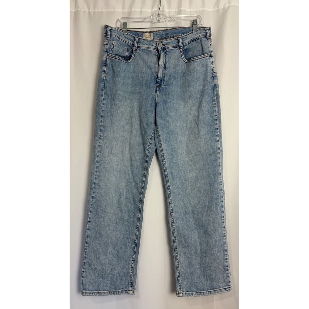 Anthropologie Pilcro Women Light Wash Straight Leg Jeans Size 32 Baggy Slouchy